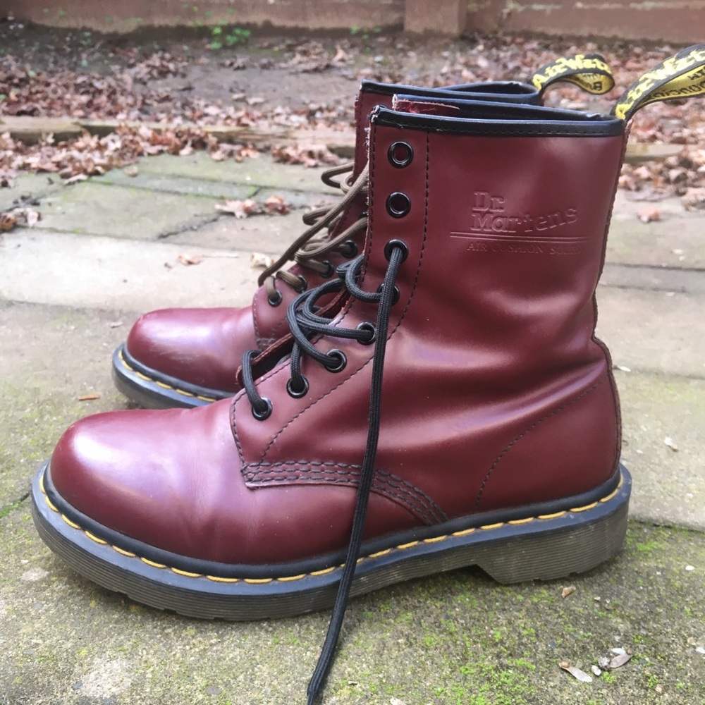 Maroon Dr. Martens